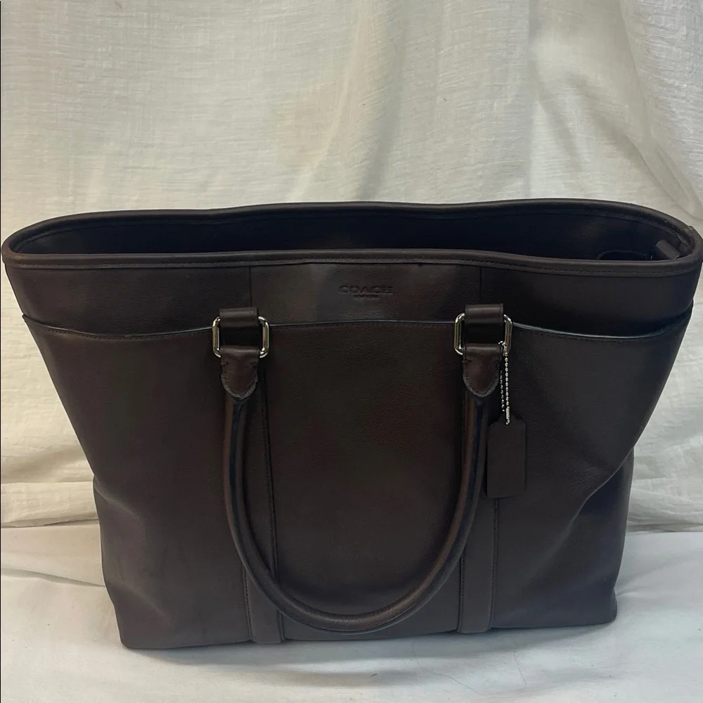 Coach Brown Leather Shoulder Tote Bag